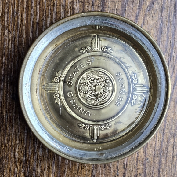 Other - Vintage United States Senate Brass Ashtray Trinket Dish Political Memorabilia